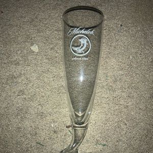 1970s-1980s Michelob horn pint glass with silver rim, VERY RARE